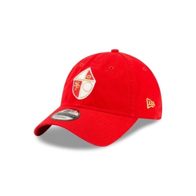 Red San Francisco 49ers Hat - New Era NFL Historic 9TWENTY Adjustable Caps USA3461205